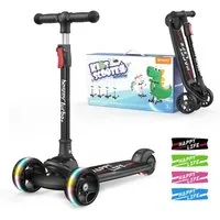 besrey Dreiradscooter Kinder Scooter Kinder Roller Kinderroller ab 2 jahre faltbar, Alle drei Räder mit LED, Kinderscooter mit ABEC-7 Kugellager