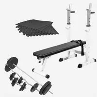 GORILLA SPORTS Hantelbank Hantelbank Komplettset 100 kg, (37-tlg)