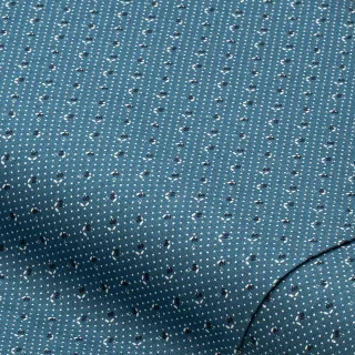Baumwoll-Trachtenstoff "Mini-Design", blau