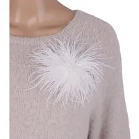 MIRROSI Brosche Edler Federbrosche, Feder-Anstecker im Boho-Vintage Stil, Ausgestattet mit Clip und Anstecknadel für sicheren Halt