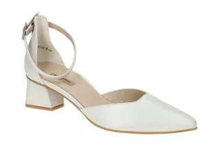 Paul Green Damen Riemchen Pumps 3820-050 in Wei? ivory - Blockabsatz 4cm