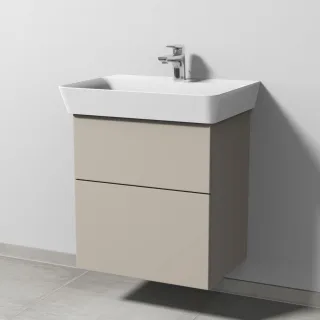 Sanipa 3way Waschtischunterbau zu Ideal Standard Connect Air Cube Waschtisch mit 2 Auszügen, Kaschmi SP6481U