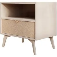 Lookway Nachttisch ALOE Nachtschrank mit Schublade, Breite: 54