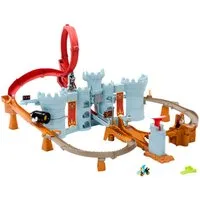 Hot Wheels Autorennbahn Mario Kart Bowsers Schloss-Rennbahn, inklusive Die-Cast-Kamek