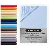 Hometex Premium Textiles Spannbettlaken Premium Boxspringbett Spannbetttuch ideal für Wasserbett und Matratzen, Jersey, Gummizug: Rundumgummizug, Spannbettlaken Premium Qualität 190 g/m², Gekämmte Baumwolle
