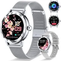 ibettertec Smartwatch Damen, mit Anruffunktion Smartwatch (Fitnessuhr mit Telefonfunktion/WhatsApp Notiz,Smartwatch Fitness Tracker Uhr IP68 Wasserdicht,1.2" HD Voll Touchscreen Fitnessuhr Tracker mit Blutsauerstoff/Pulsmesser/Sportuhr/Schrittzähler/