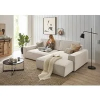 OTTO home Ecksofa NEU: SHERWOOD XXL 284, Big-Sofa L-Form, tiefe Sitzfläche 95 cm, Cord, Recamiere rechts/links, als Schlafsofa stellbar, Cord u. Leinenoptik