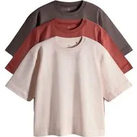 The Set T-Shirt The Set Kurzarm-T-Shirts, Stückwaschung, 3er-Pack (3-tlg)
