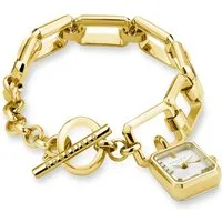 ROSEFIELD Quarzuhr ROSEFIELD Damenuhr mit Anhängerkette Octagon 18.5mm Goldfarben