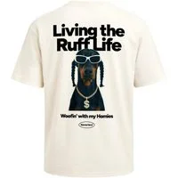 Neverless Oversize-Shirt Herren T-Shirt - Design Ruff Life Rapper - Oversized Relaxed Fit mit Print