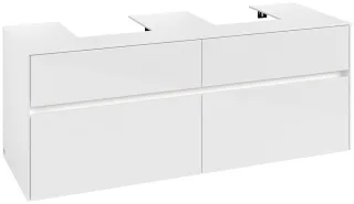 Villeroy & Boch Waschtischunterschrank Collaro C103B0 1400x548x500mm mit Beleuchtung Glossy White C103B0DH