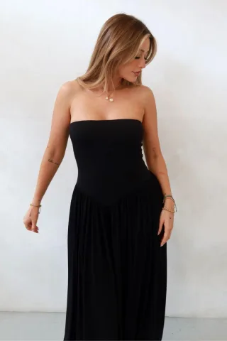 Sofie Bustier Fitted Maxikleid