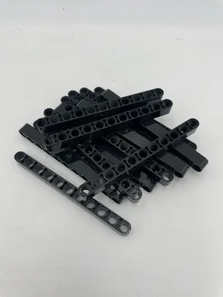 LEGO 15 Stück Technic Liftarm 1x11 Noppen in Schwarz
