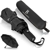 Logan & Barnes Taschenregenschirm Boston, Sturmfest bis 140 km/h