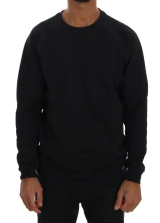 Daniele Alessandrini Blauer Rundhalsausschnitt Baumwollpullover