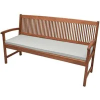 Beautissu Bankauflage Bankauflage Base BK, 100x48x5cm, Hellgrau, waschbare Bankkissen Sitzauflage - Gartenbankauflage Outdoor