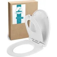 Calmwaters Kinder-WC-Sitz Familien WC-Sitz, Kindersitz, Absenkautomatik, antibakteriell, Duroplast, 26LP6152
