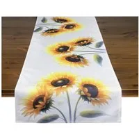 Delindo Lifestyle Tischläufer Sonnenblumen, für Sommer und Herbst, 40x140 cm (1-tlg), Digitaldruck