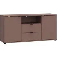 FORTE Lowboard Ganymede (Breite 129,8cm), TV Board, Stauraum, Schublade, Metallgriffe, Kabelführung