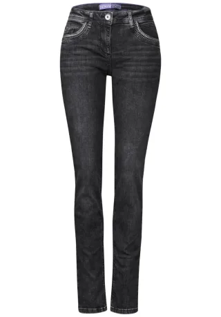 CECIL - Jeans mit Details schwarz - Gr. - 30