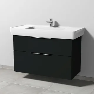 Sanipa 3way Waschtischunterbau zu Laufen Pro A Waschtisch mit 2 Auszügen, Vulkan-Matt UP7591V