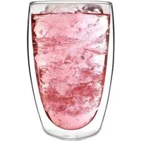 Dimono Latte-Macchiato-Tasse Doppelwandiges Trinkglas 450ml – Latte-Macchiatogläser Borosilikat Set, 1-tlg., Borosilikat-Glas, Wasser- Longdrink- & Cocktailgläser