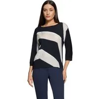Betty&Co 3/4-Arm-Shirt Damen mit Fledermausärmeln (1-tlg)