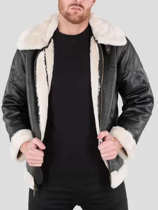 Alpha Industries B3 FL Herren Flugjacke in Schwarz