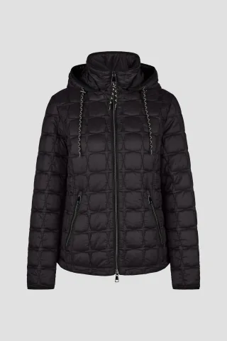 Barbara Lebek - Sandwich-Steppjacke mit Kapuze black - Gr. - 40