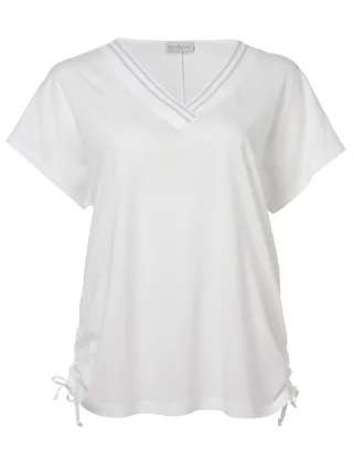 Via Appia - T-Shirt V-Ausschnitt 1/2 Arm ecru - Gr. - 40