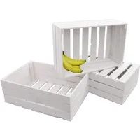 GERSO Holzkiste Deko Holzkiste geflammt 60x40x21cm Obstkiste Holzbox