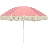 Meinposten Sonnenschirm Strandschirm Schirm UV Schutz mit Fransen Tasche knickbar Ø 150 cm, abknickbar