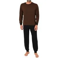 Normann Pyjama Normann Herren Schlafanzug langarm mit Bündchen in zeitloser Optik