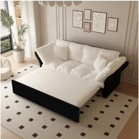 Celya Schlafsofa 203 cm ausziehbar, 3-in-1 Konvertibles, mit Tufting und 2 weichen Kissen