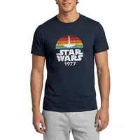 Spreadshirt T-Shirt Star Wars Schriftzug 1977 Retro Männer T-Shirt (1-tlg)