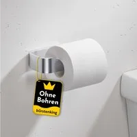 Bürstenking Toilettenpapierhalter ohne Bohren, Selbstklebender Klopapierhalter, WC-Rollenhalter, 3M-Kleber