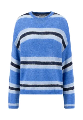 FYNCH-HATTON - PULLOVER LIGHT HAIRY STRIPE *RWS pacific blue - Gr. - M