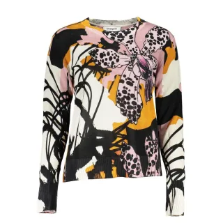 Orchideenmuster Strickpullover Modell De29212