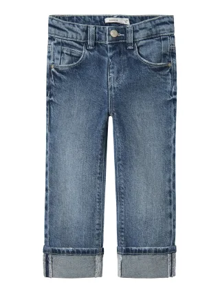 NAME IT - NMFROSE STRAIGHT FOLD JEANS 4224-AZ NOOS Medium Blue Denim - Gr. - 116