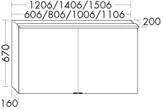 Burgbad Spiegelschrank Fiumo 2.0 670x1206x200 Fiumo 2.0, SPIY121PN681 SPIY121PN681
