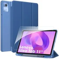 Fintie Tablet-Hülle mit Schutzfolie für Lenovo Idea Tab 11 Zoll 2025(TB-336ZU/ TB-336FU), Ultradünn Case mit Translucent Rückseite Cover mit Auto Schlaf/Wach