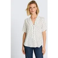 TOM TAILOR Kurzarmbluse Blusen & Shirts Bluse mit Punktemuster