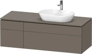 Duravit L-Cube Konsolenwaschtischunterbau wandhängend Flanell Grau Seidenmatt 1420x550x482 mm - LC48 LC4875090900000