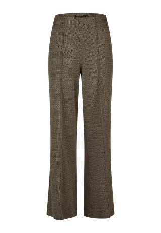 Marc Aurel - Hose mit weitem Bein hazelnut varied - Gr. - 34