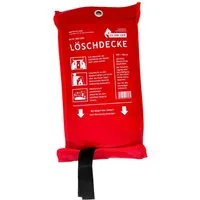 EXDINGER Löschdecke Feuerlöschdecke 100x100 cm gemäß DIN EN 1869:2001, 100x100 cm, (1-St), rote Aufbewahrungstasche