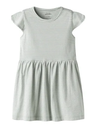 NAME IT - NMFVINANNA CAPSL DRESS aqua gray - Gr. - 110