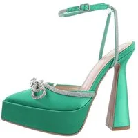 Ital-Design Damen Abendschuhe Party & Clubwear Plateaupumps Blockabsatz High Heel Pumps in Grün