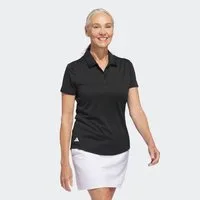 adidas Performance Poloshirt SOLID PERFORMANCE SLEEVE FÜR DAMEN mit Druckknopfverschluss, aus Polyester, leichtes Pikeematerial