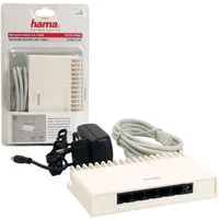 Hama 5-Port Netzwerk Switch LAN Verteiler Hub Weiß Netzwerk-Switch (schnell Fast Ethernet 10/100 Mpbs 5x RJ45 Ports Kabel Wandmontage)