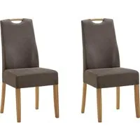 NIEHOFF SITZMÖBEL Esszimmerstuhl Top Chairs, Griff im Rücken, 2er-Set, Füße und Griff massive Eiche
